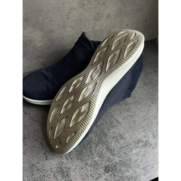 SKECHERS Women’s Dark Blue Goga Max Knit Slip On Shoe Sneaker Size 7 - Picture 10 of 16